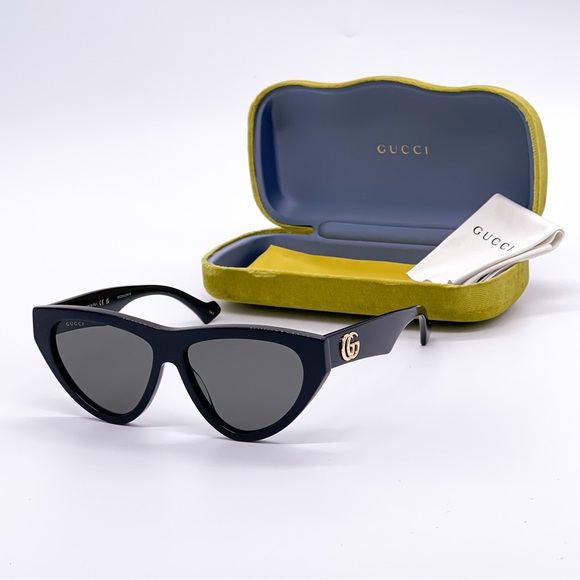 NEW GUCCI GG1333S 001 BLACK CAT EYE WOMEN OMEN SUNGLASSES GUCCI - Picture 4 of 14